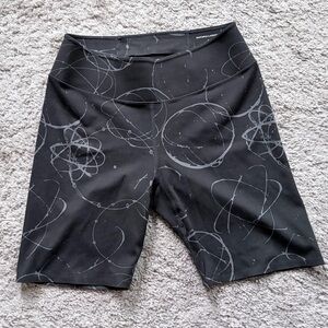 Black Patterned Women Shorts